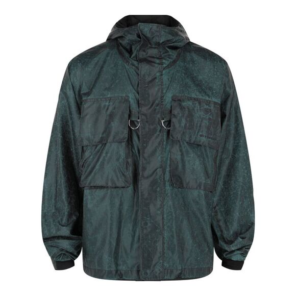 Givenchy Crinkle Printed Windbreaker Silver Mens